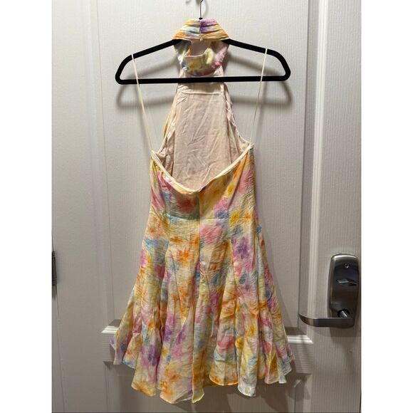 ASTR the label Sommar Floral Halter Mini Dress in Pink Floral size S NWT - Picture 6 of 7